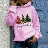 Christmas tree hooded sweater large size loose top - WOMONA.COM