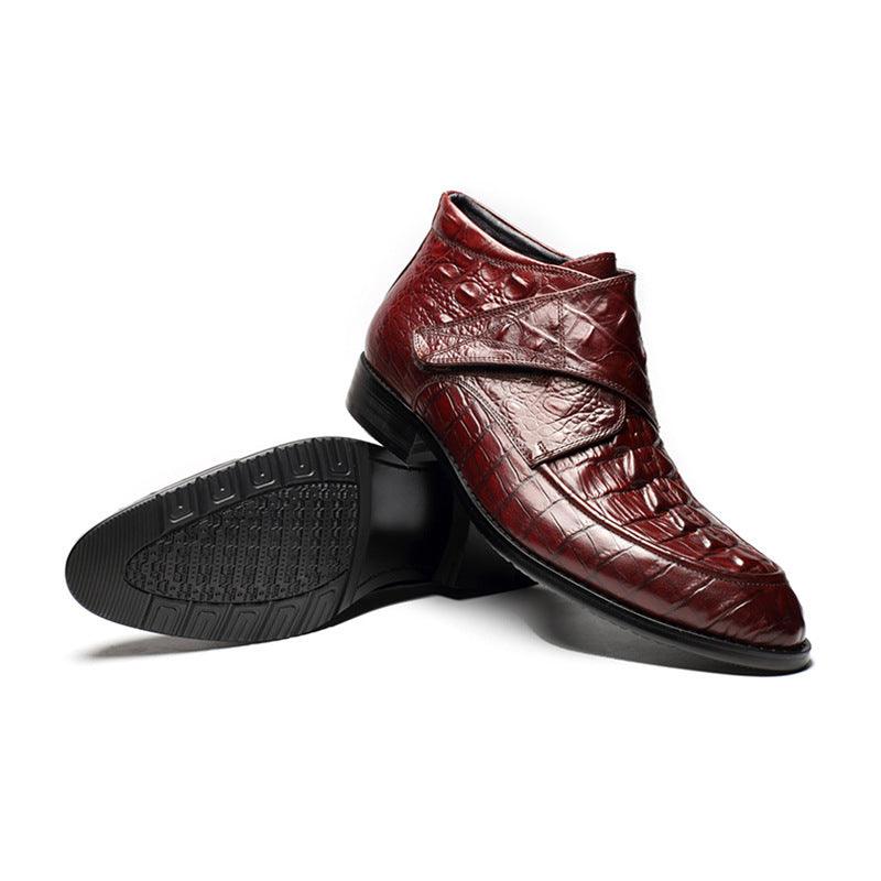 Fashion Solid Color British Business Short Boots Men - WOMONA.COM