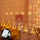 Christmas Curtain Shop Window Lights - WOMONA.COM