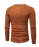 Men Button Splicing Sweater - WOMONA.COM