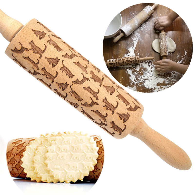 Rolling Pin Christmas Embossing - WOMONA.COM