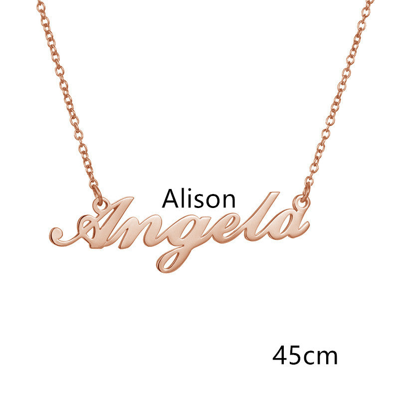 Necklace Alloy Pendant Font Fascinating Pendant - WOMONA.COM