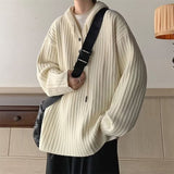 Waffle Cardigan Knitted Sweater For Men - WOMONA.COM