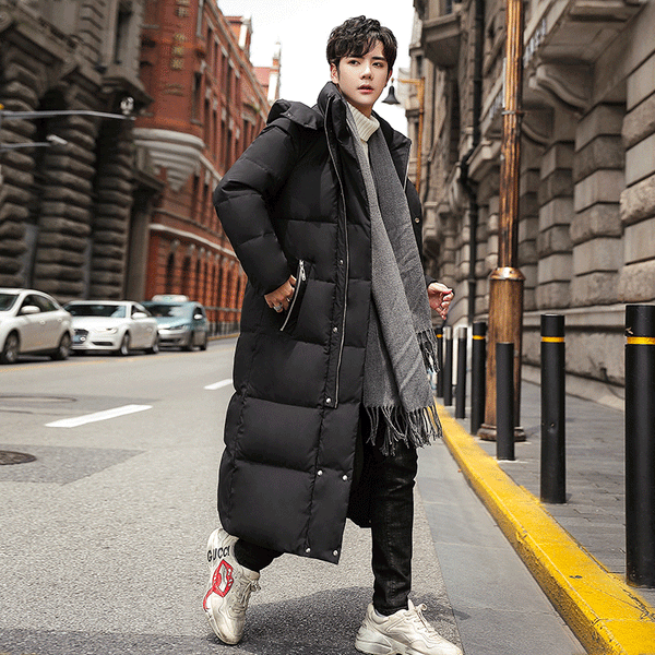 Down Jacket Men's Mid-length Couple Style - WOMONA.COM