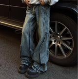 Casual American Street Stitching Profile Jeans Men - WOMONA.COM