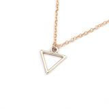 Women's necklace geometric triangle pendant necklace - WOMONA.COM