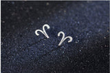 12 constellation simple wishing earrings - WOMONA.COM