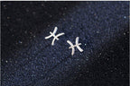 12 constellation simple wishing earrings - WOMONA.COM