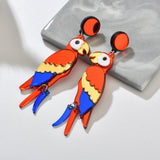 Parrot Organic Acrylic Earrings - WOMONA.COM