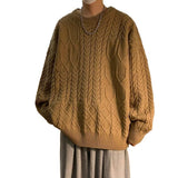 Cable-knit Sweater Men's Japanese Trendy - WOMONA.COM