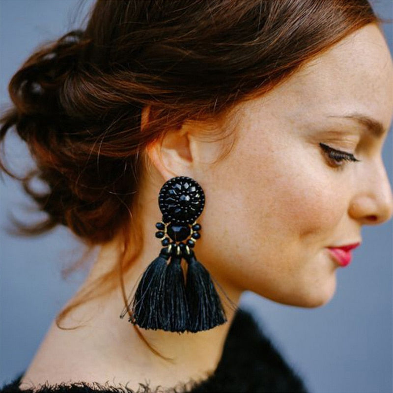 Tassel earrings - WOMONA.COM