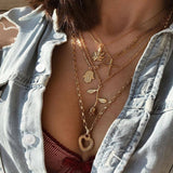 Vintage pendant alloy necklace - WOMONA.COM