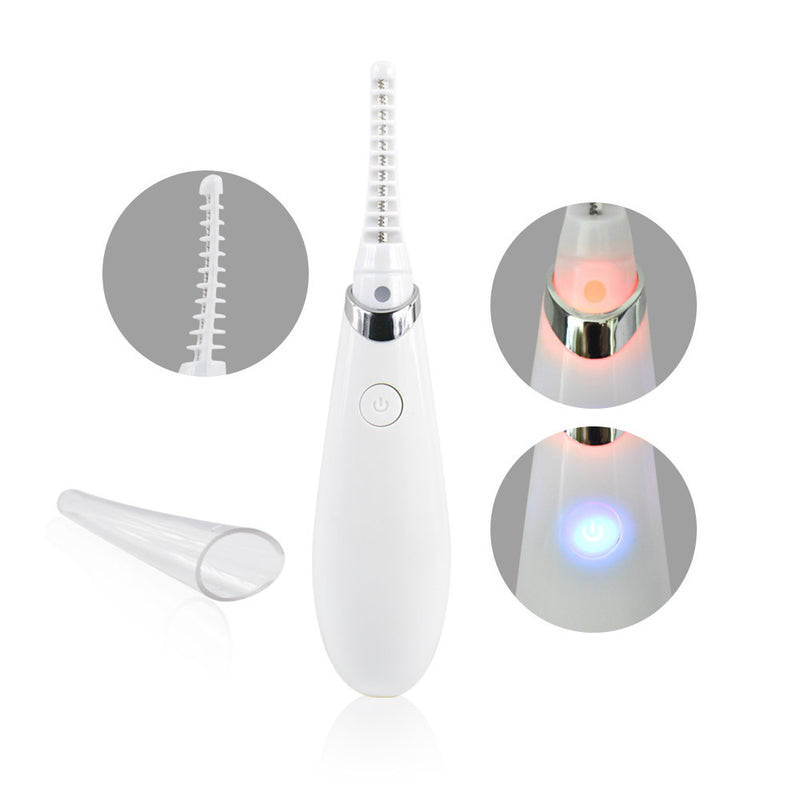 Charging Eyelash Curler Electric Eyelashes Hot Eyes Beauty Mini Portable Long Lasting Curl Eyelash - WOMONA.COM