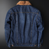 Fleece-lined Old Fashion Casual Denim Coat - WOMONA.COM