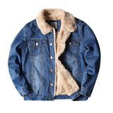 Fleece-lined Old Fashion Casual Denim Coat - WOMONA.COM