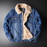 Fleece-lined Old Fashion Casual Denim Coat