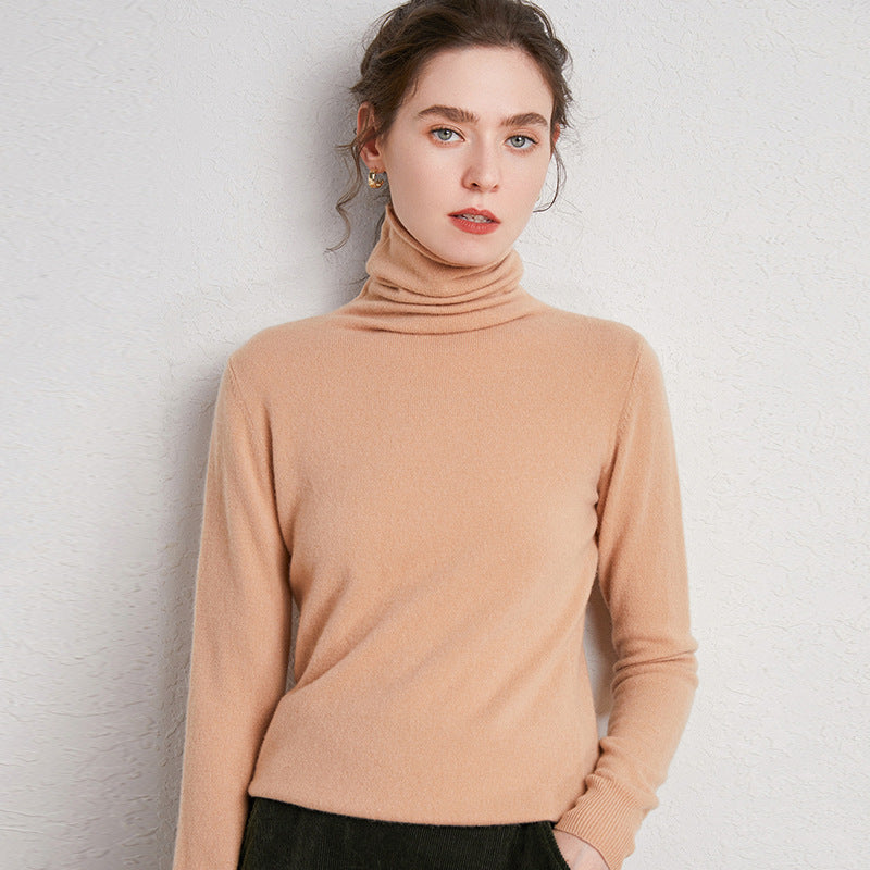 Pile up collared cashmere sweaters - WOMONA.COM