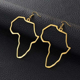 Fashion Africa Map Earrings - WOMONA.COM