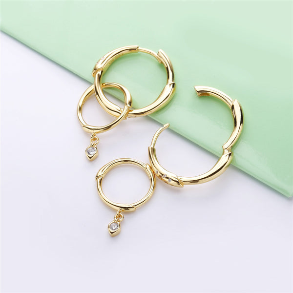 Flower branch hook earrings - WOMONA.COM