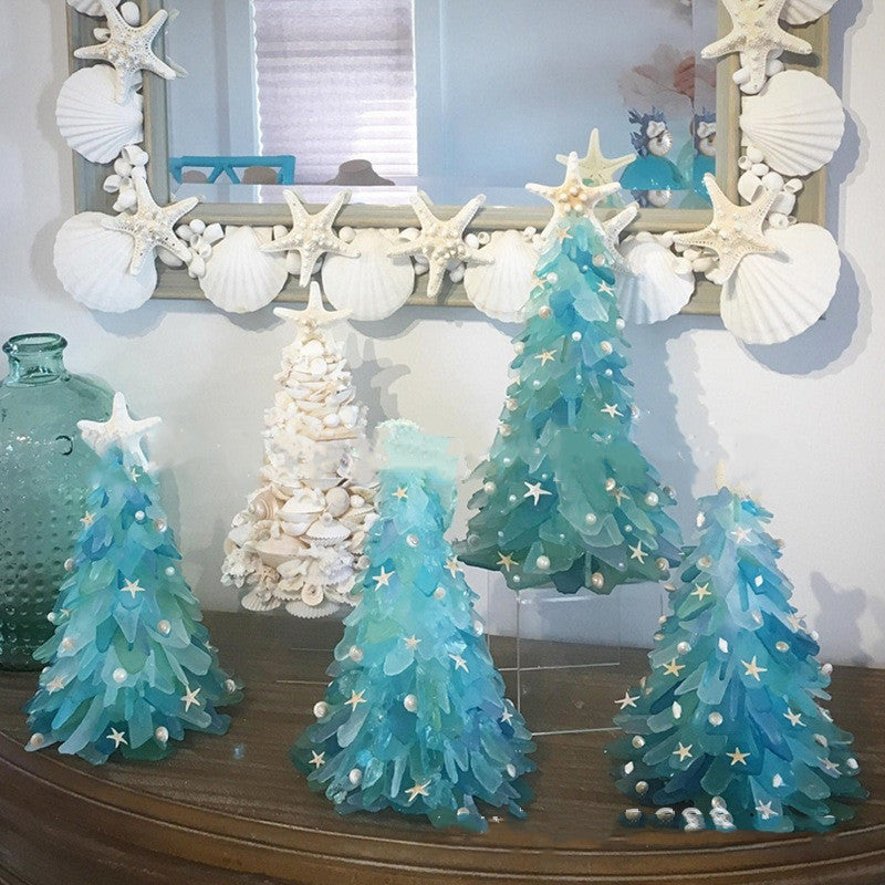 DIY Weihnachtsdekoration Blau Weihnachtsbaum Glas Kreative Einzigartige Dekoration