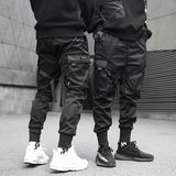 Ribbons Harem Joggers Men Cargo Pants - WOMONA.COM