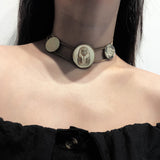 Embossed Geometric Necklace - WOMONA.COM