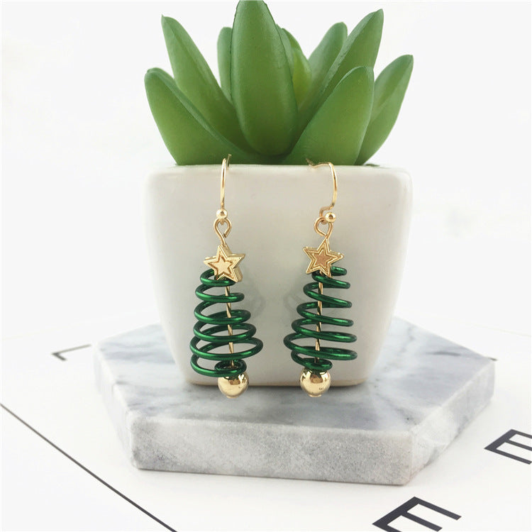 Christmas Tree Star DIY Earrings - WOMONA.COM