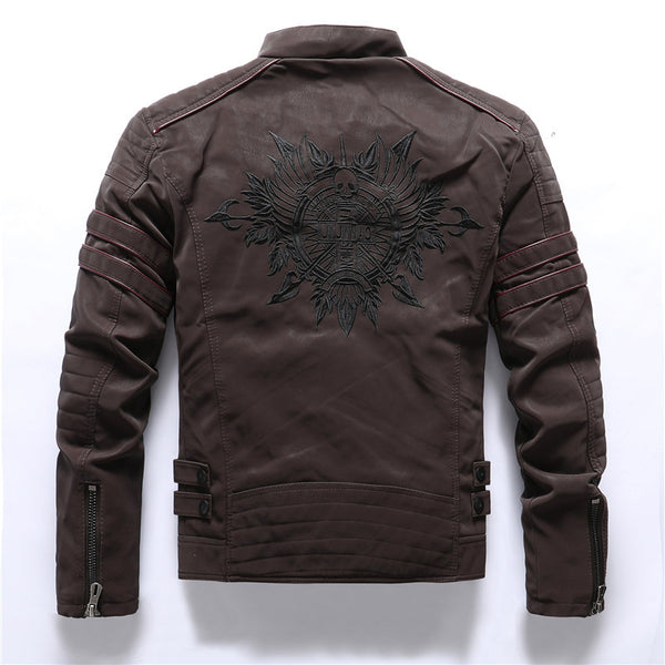 Men Fashion Pu Leather Jackets Coats - WOMONA.COM