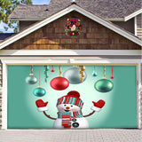 Christmas Background Hanging Cloth Garage Door Patch Holiday Party