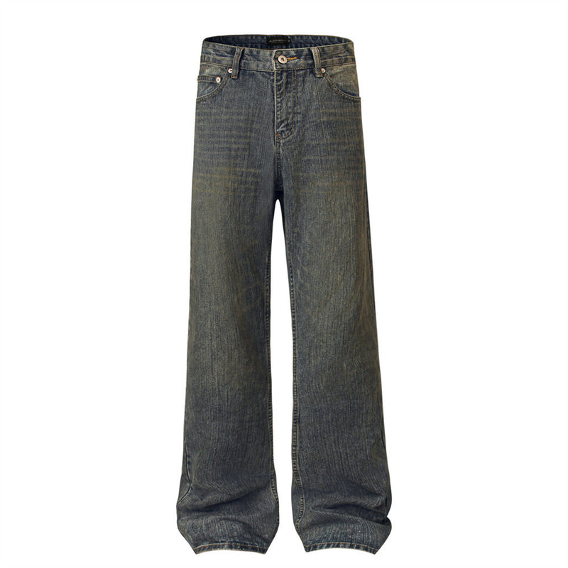 American Retro Drooping Straight Jeans für Männer