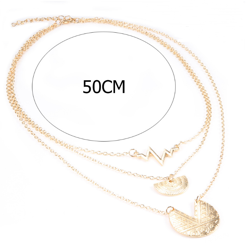 Multi-layer round necklace - WOMONA.COM