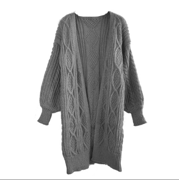 Cardigans Latern Sleeve Casual Knitted Poncho Sweaters - WOMONA.COM