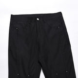 Rivet Slightly Flared Casual Men High Street Suit Pants - WOMONA.COM