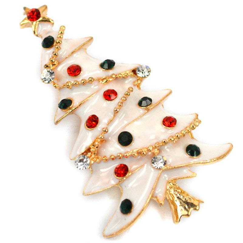 Christmas Tree Brooch Pin Women Girls Jewelry - WOMONA.COM