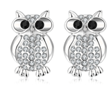 Fashion owl stud earrings - WOMONA.COM