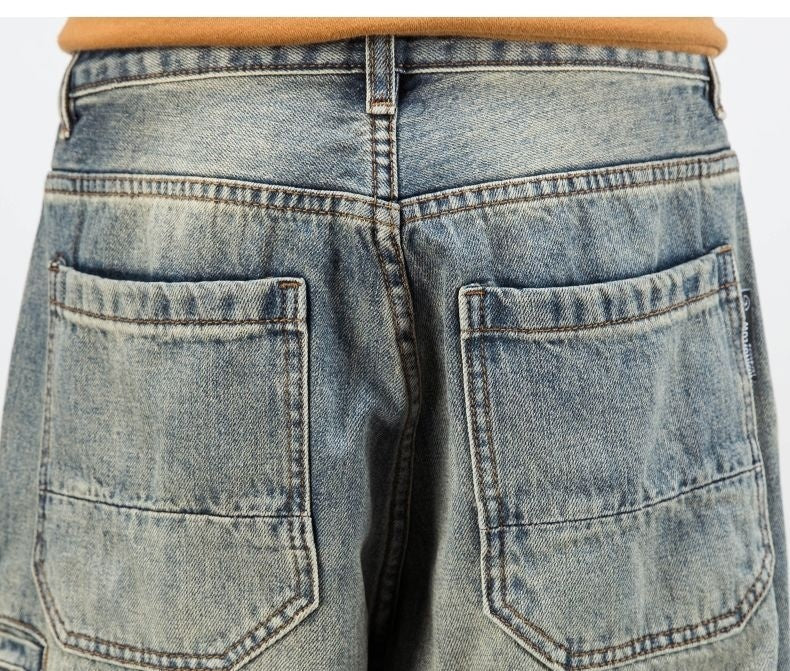 American Casual – Schlammgefärbte Jeans in Gelb