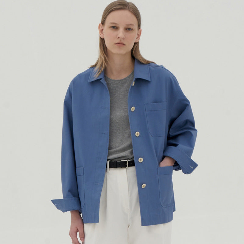 Women's Relaxed Cotton Utility Overshirt - product view 1