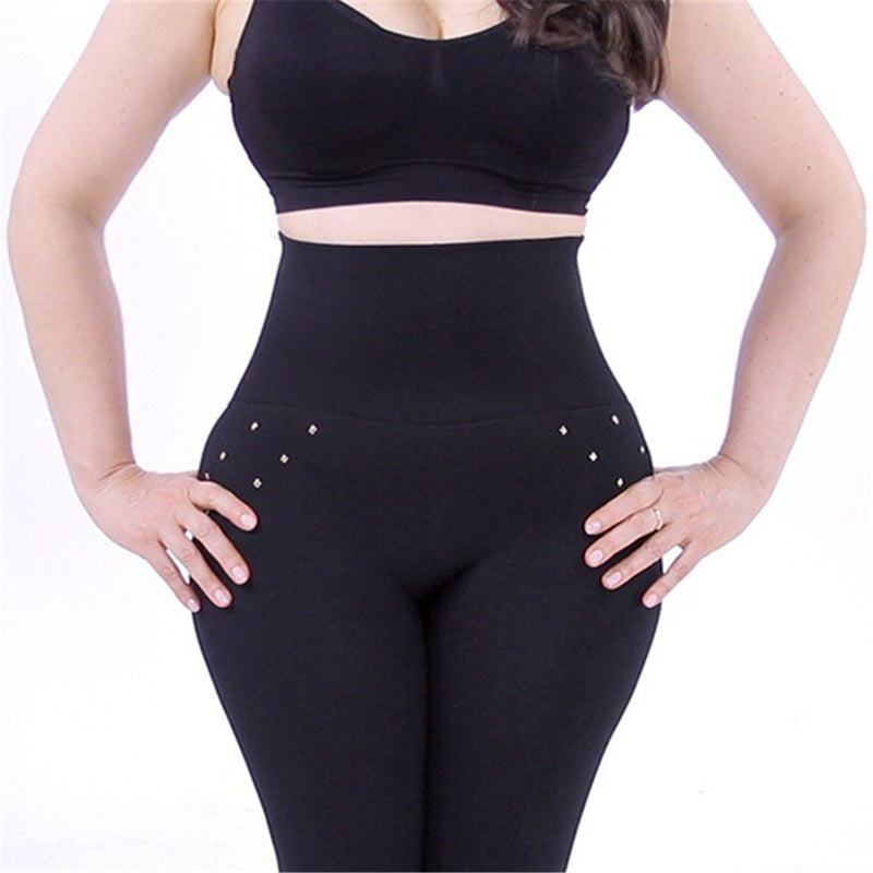 High-waisted Tight Pants Tummy Control Zipper Leggings - WOMONA.COM