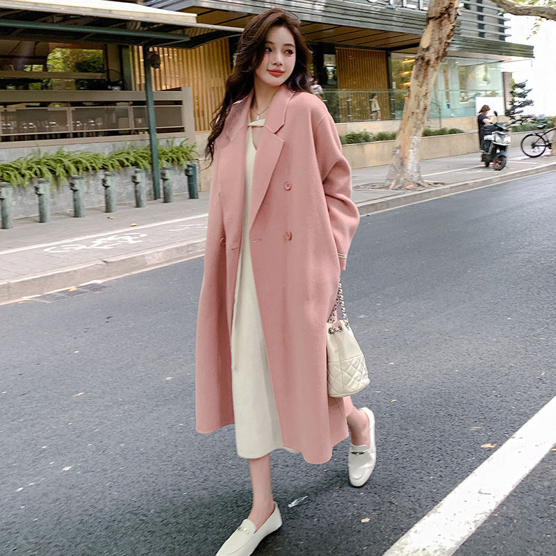 Women's chenille knit coat with flared sleeves