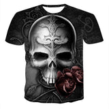 T-Shirts Casual Tee-Tops Short-Sleeve Skull Fashion - WOMONA.COM