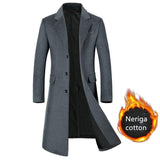 Men's woolen coat in autumn and winter