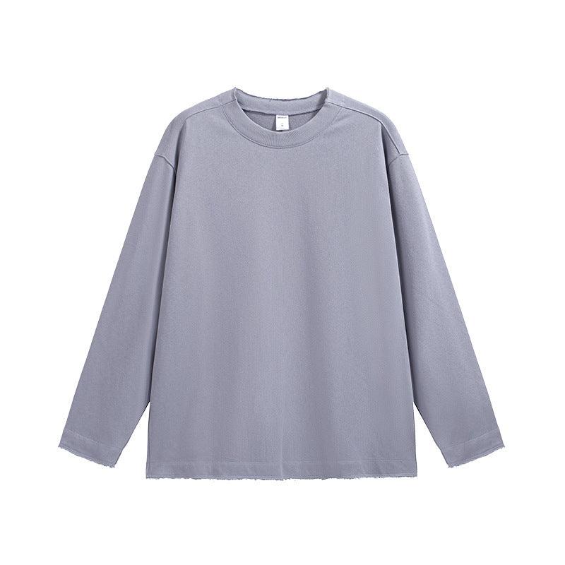 Men's Frayed Half Thread Collar Sweater Loose Top - WOMONA.COM