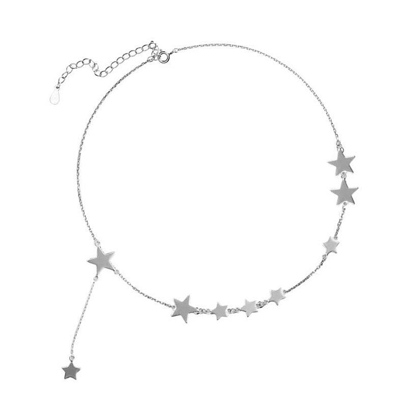 Star necklace female short clavicle - WOMONA.COM