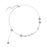 Star necklace female short clavicle - WOMONA.COM