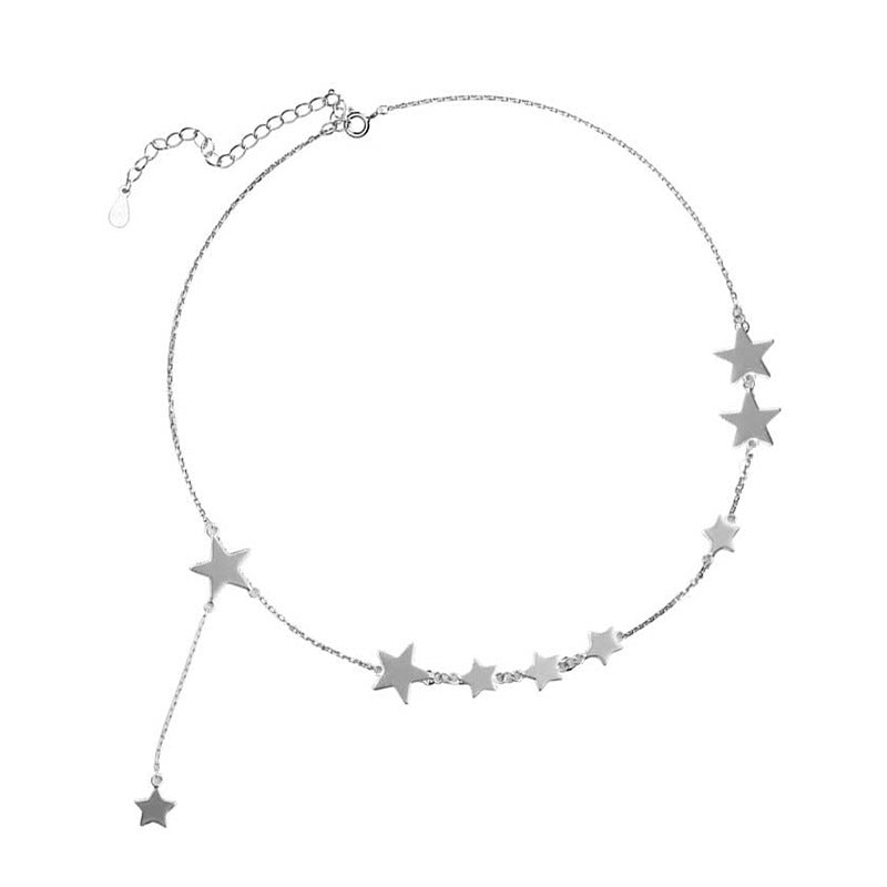 Star necklace female short clavicle - WOMONA.COM