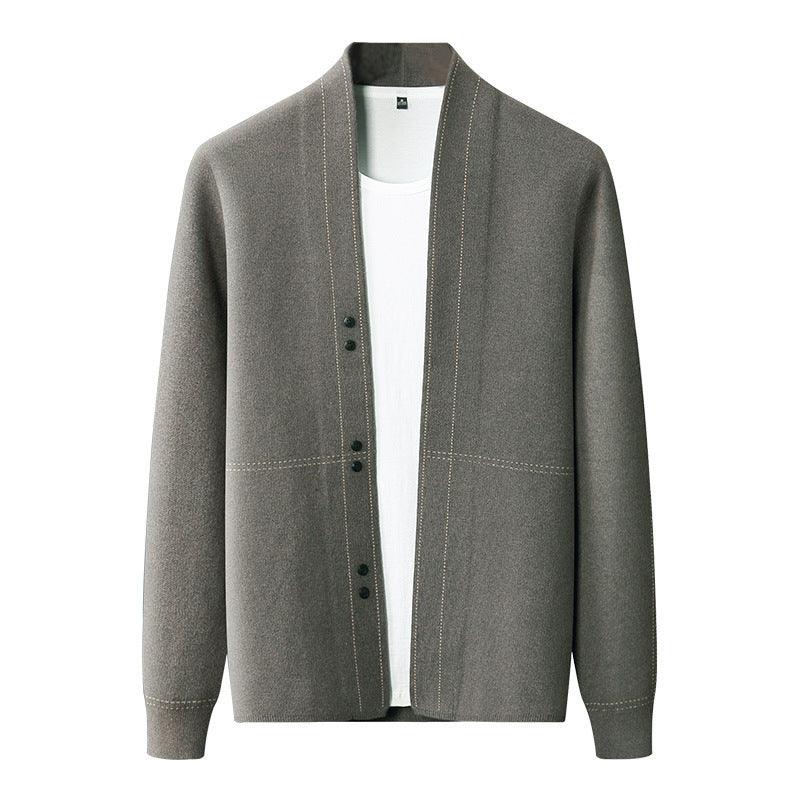 Men's New Wool Cardigan Coat - WOMONA.COM