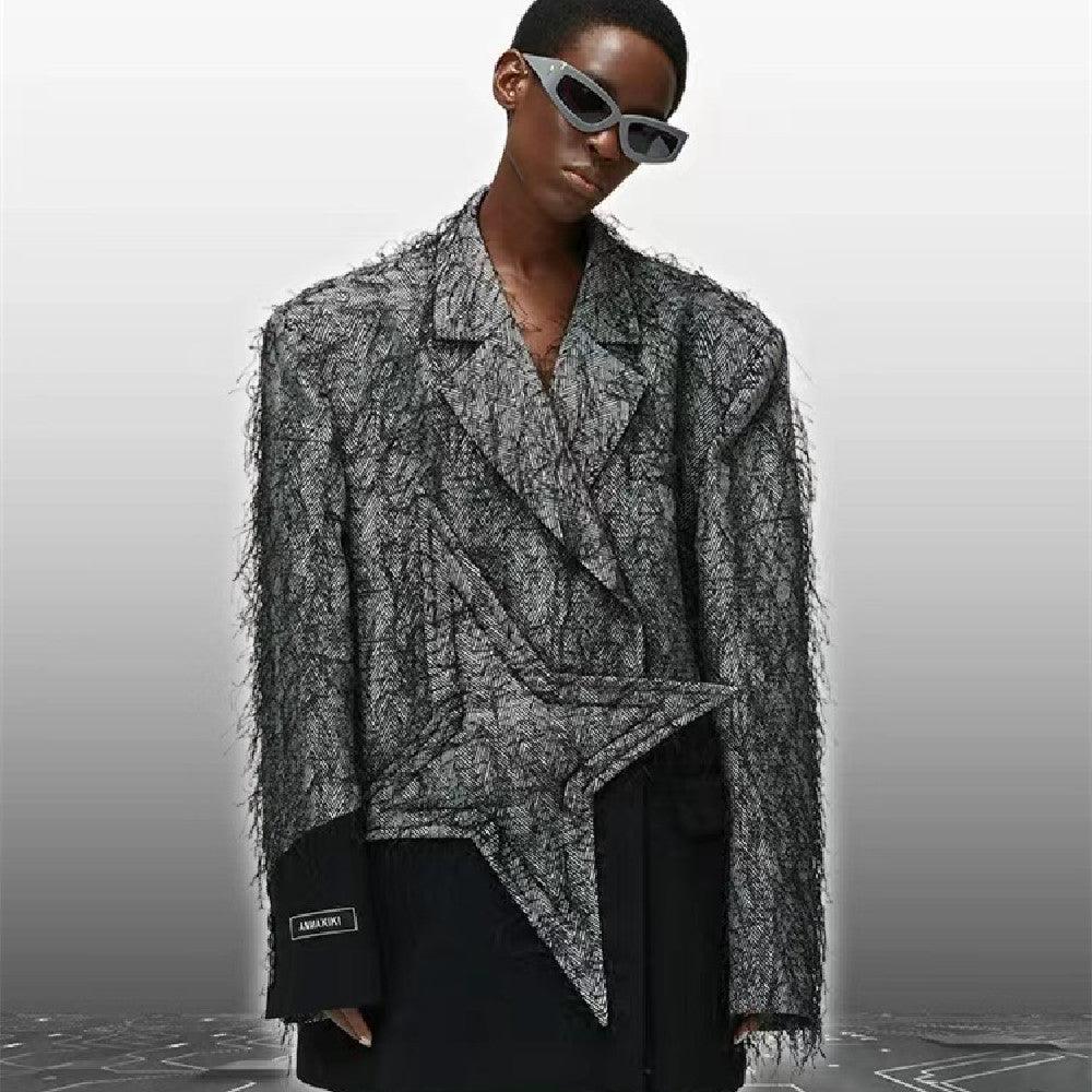 Women's Five-pointed Star Mid-length Trench Coat - WOMONA.COM