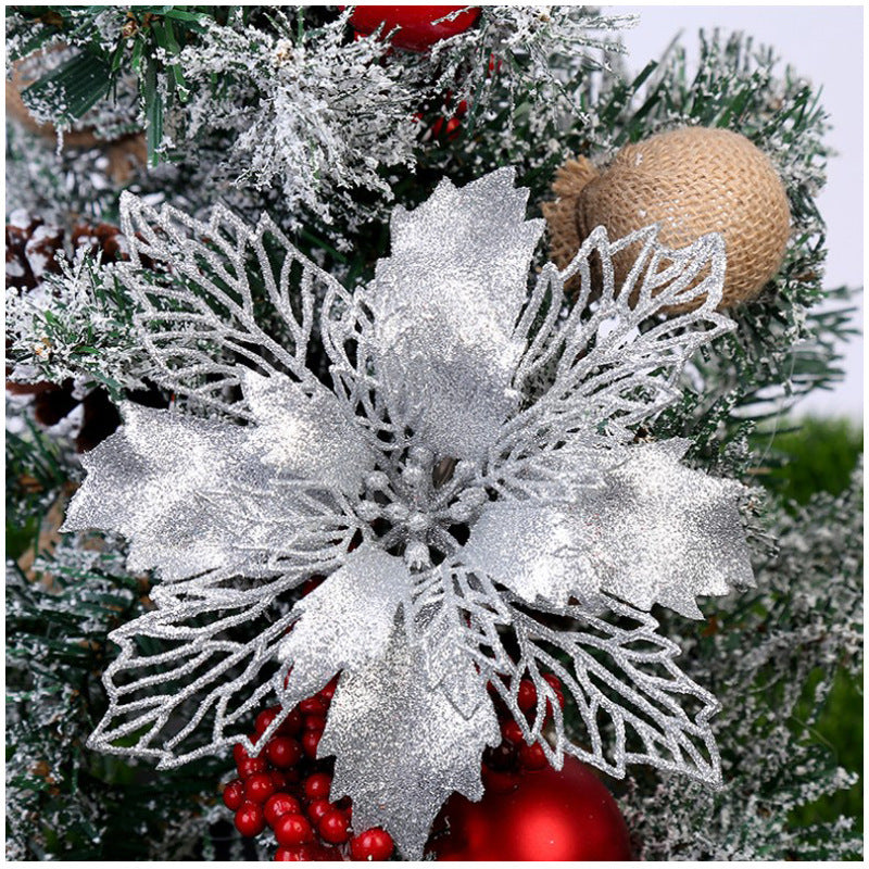 Glitter Artifical Christmas Flowers