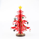 Wooden Christmas Tree Ornaments Scene Layout - WOMONA.COM