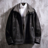 Men's Fashionable Lamb Fur Coat - WOMONA.COM